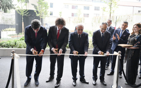 Azərbaycanın və Gürcüstanın Baş nazirləri “ART Riverfront Hotel Tbilisi”nin açılışında iştirak ediblər